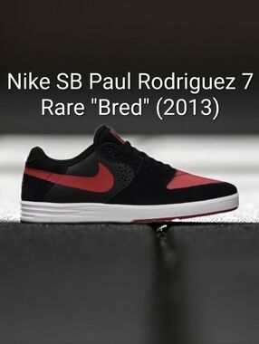 Nike SB Paul Rodriguez 7 Rare "Bred" (2013) M10.5/W12 NEW W/OG BOX